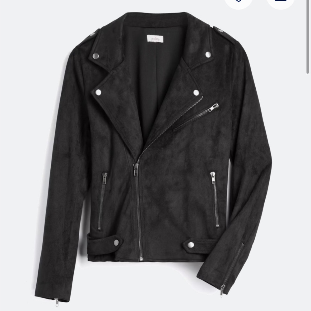 Market & Spruce Faux Suede Jacket Asymmetrical Design